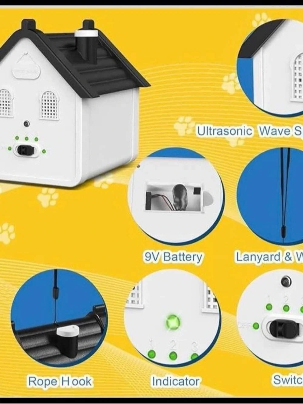 NEW - Effective Anti Dog Barking Deterrent - 3 Adj Levels Bark Control Device